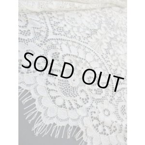 画像: 幅約67c 超特価!ベージュ色の高級ラッセルコード入りアイラッシュレース 約1.5M