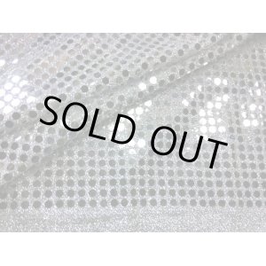 画像: 生地幅約115ｃ　超お買い得なスパンコールニット　ドット柄　シルバーXシルバー