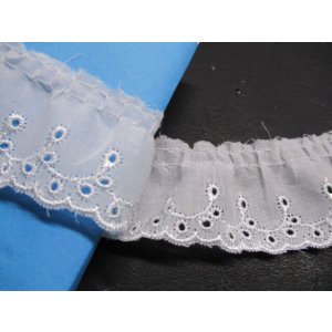 画像: 幅約3.2ｃ　可愛い綿フリル　シロ　3M