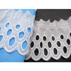 画像: 幅約5.5ｃ　可愛い綿フリル　シロ　2M