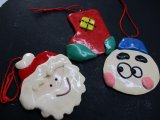 画像: クリスマスツリーのお飾りにに如何！？お買い得でメッチャ可愛い粘土のアップリケ　3個入