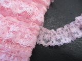 画像: メッチャお買い得な数量限定！特価品！！！ピンクの人気のラッセルフリル原反売り●
