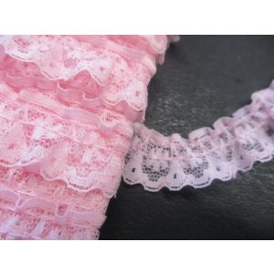 画像: メッチャお買い得な数量限定!特価品!!!ピンクの人気のラッセルフリル原反売り●