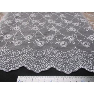 画像: 流行の兆し、ロマンティックレース！！！　　シロの中幅高級オーガンジレース　1.5M