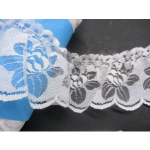 画像: メッチャお買い得な数量限定!特価品!!!シロの人気のラッセルフリル原反売り●