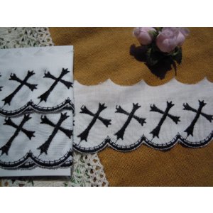 画像: レース工房☆太陽のオリジナル柄 オフシロの十字架 2M