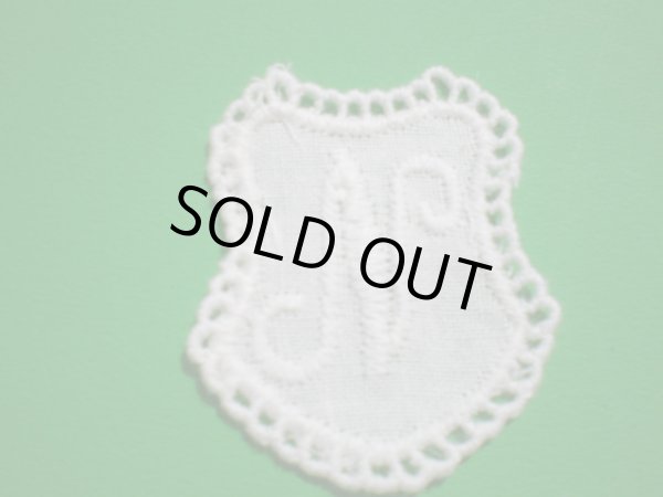 画像1: Ｎ　綿のプチイニシャルモチーフ　３枚入り