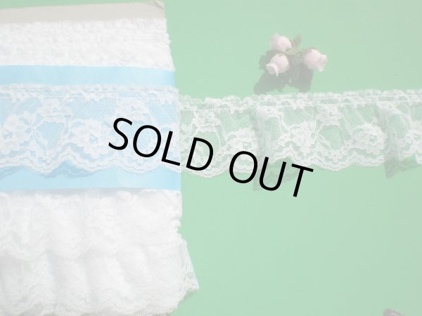 画像1: 人気のシロのラッセルフリル原反売り　50Ｍ●