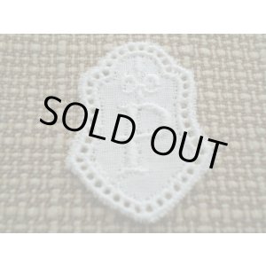 画像: P　綿の繊細なプチイニシャルモチーフ　３枚入り