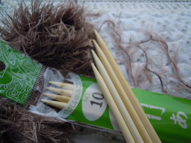 画像1: 人気の竹編み針　4本針10号