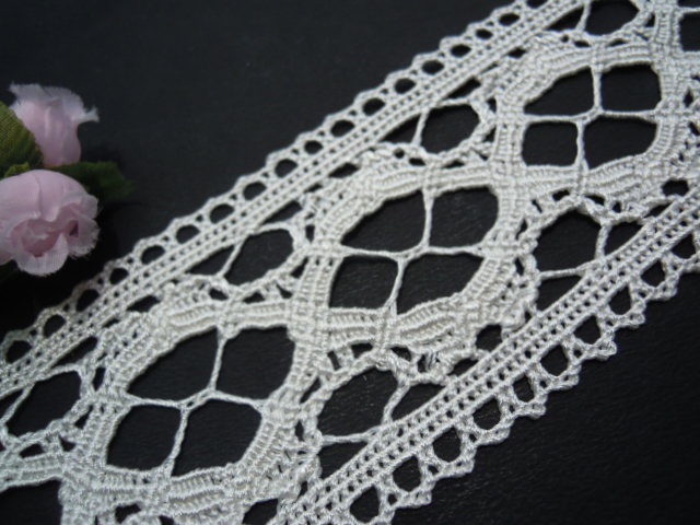 画像1: 幅約6.5ｃ　人気のオフシロのトーションレース　2M