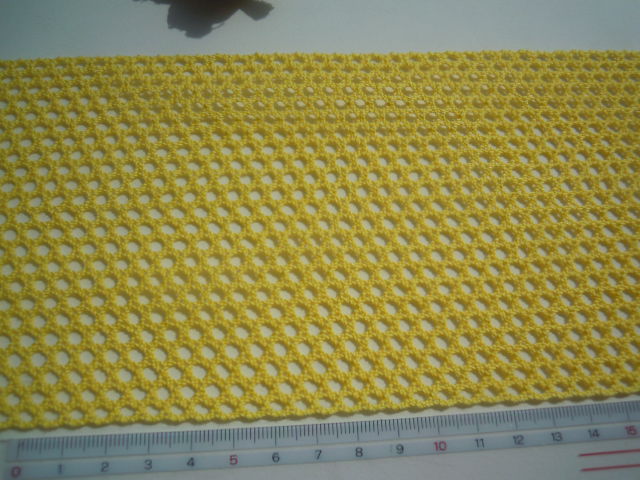画像: 値下げしました！！！幅約10.5ｃ　人気のキイロの綿メッシュトーションレース　5M