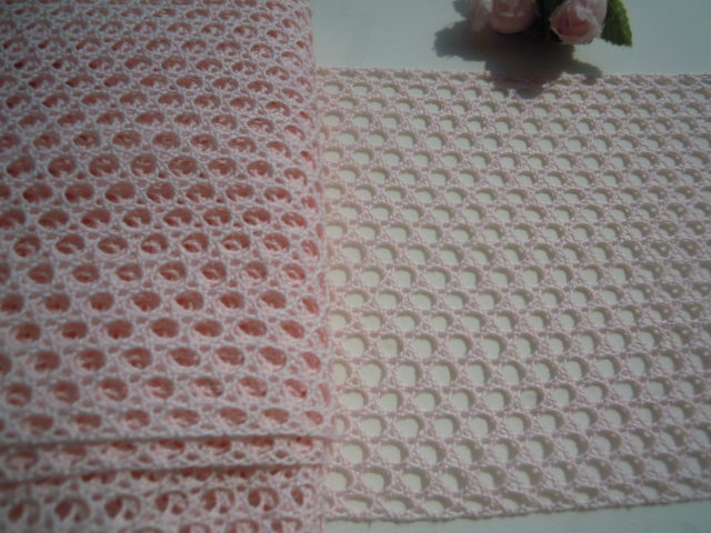 画像2: 値下げしました！！！幅約11ｃ　人気の淡いピンクの綿メッシュトーションレース　5M