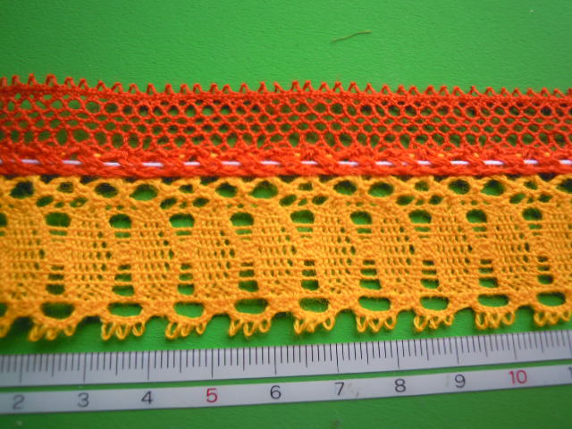 画像: 簡単にレースの花が作れるフラワートーション！！！　オレンジイェロー　1Ｍ