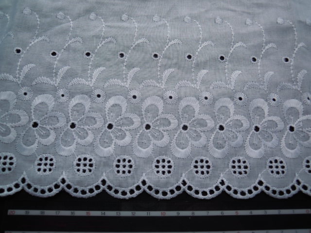 画像: 幅30ｃ　シロの幅広の綿レース　3M