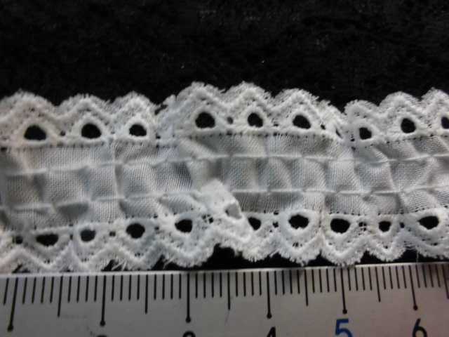 画像: 幅約2.4ｃ 　オフシロのエレガントな綿フリル　3M
