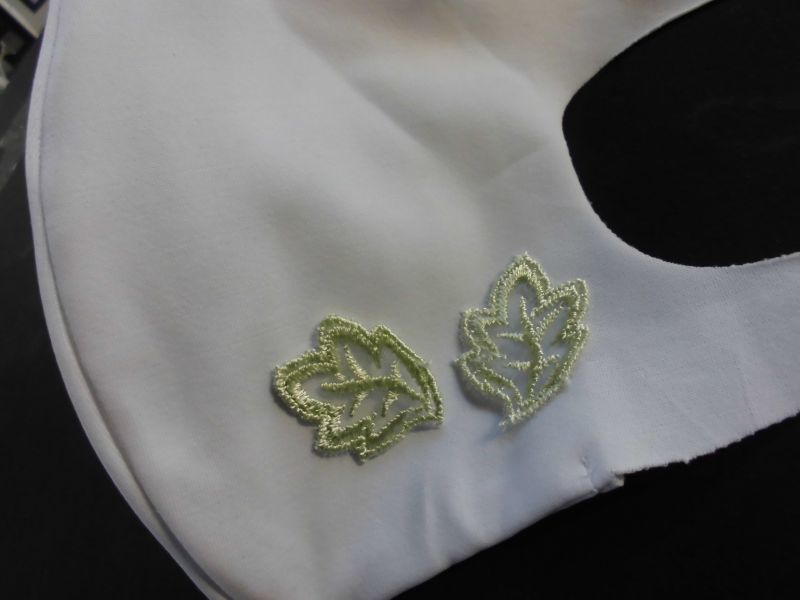 画像1: 手作りマスクのアクセントに！アイロン接着!！レース工房☆太陽のぴたっとレース　リーフ柄モチーフ　22枚