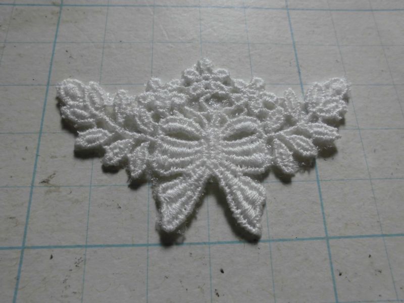 画像: 手作りのマスクに如何！アイロン接着!レース工房☆太陽のぴたっとレース　エレガントなリボン柄のモチーフレース　6枚