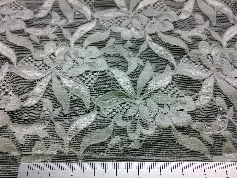 画像: メッチャエレガントな人気のオフシロの花柄のストレッチラッセルレース　1.5Ｍ