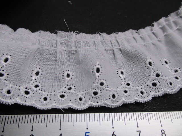 画像: 幅約3.2ｃ　可愛い綿フリル　シロ　3M