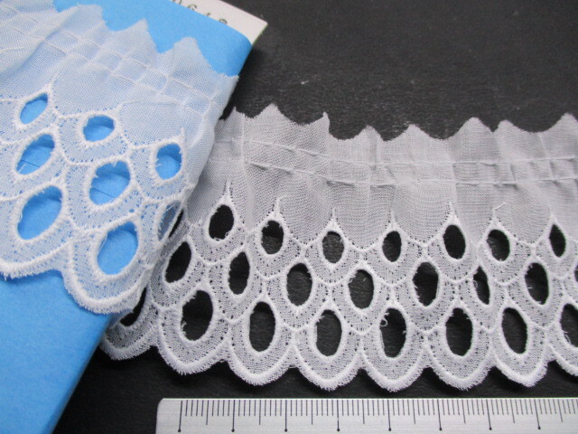 画像: 幅約5.5ｃ　可愛い綿フリル　シロ　2M