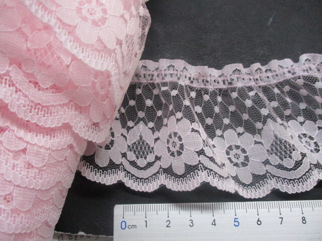 画像: メッチャお買い得な数量限定！特価品！！！ピンクの人気のラッセルフリル原反売り●
