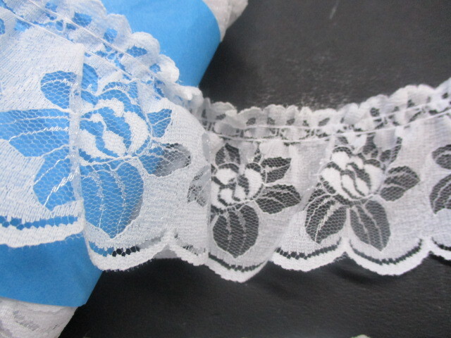 画像1: メッチャお買い得な数量限定！特価品！！！シロの人気のラッセルフリル原反売り●