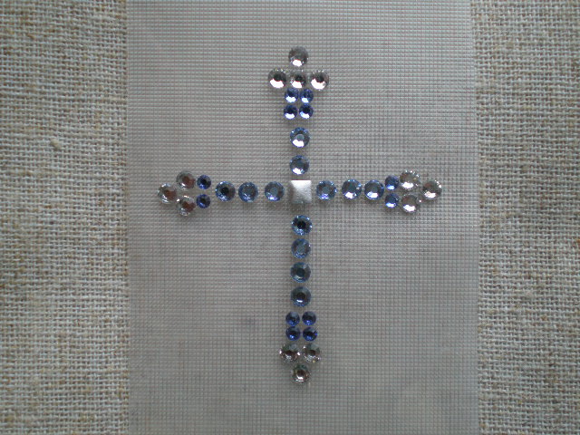 画像: オールスワロスキー　人気のホットフィックス　十字架柄