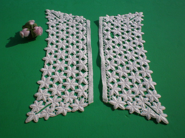 画像3: アイデア次第で・・・オフシロの付け袖の綿ケミカルレース　１組２枚