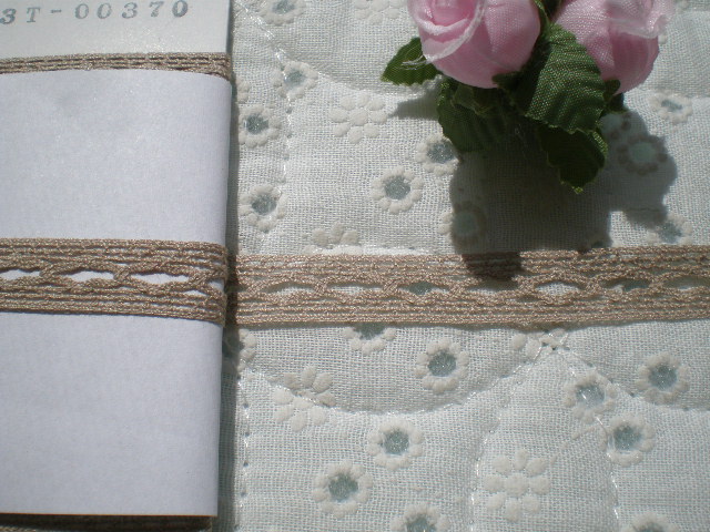 画像: 幅約1ｃ　人気のベージュみたいなモカチャのトーションレース　5M