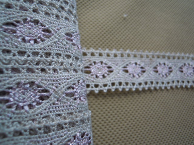 画像3: 麻混メタリックトーション　ピンク　幅2.4ｃ一番人気の両山レース　1.5M