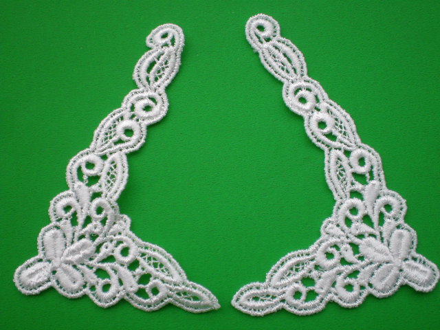 画像: オフシロのエレガントなケミカルモチーフレース　３組（６枚）